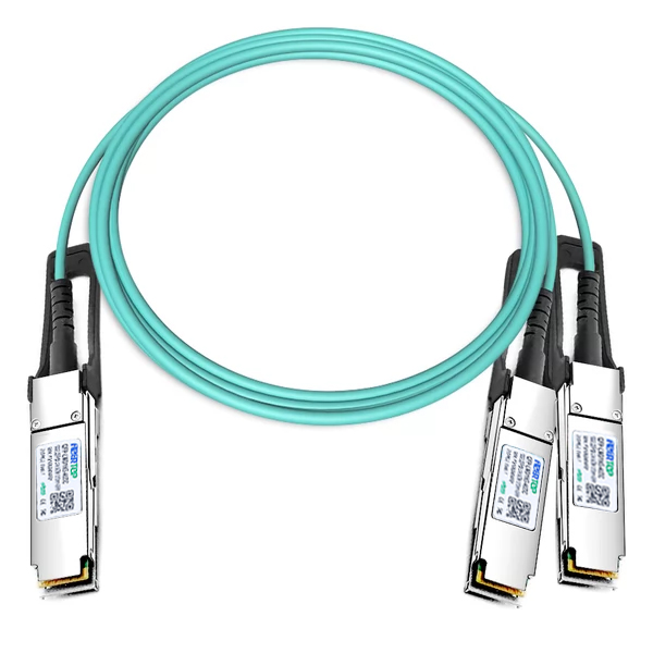 Mellanox ®MFS1S50-V001E, совместимый с 200G QSFP56 на 2x100G QSFP56, разрывной активный оптический кабель длиной 1 м (3 фута)