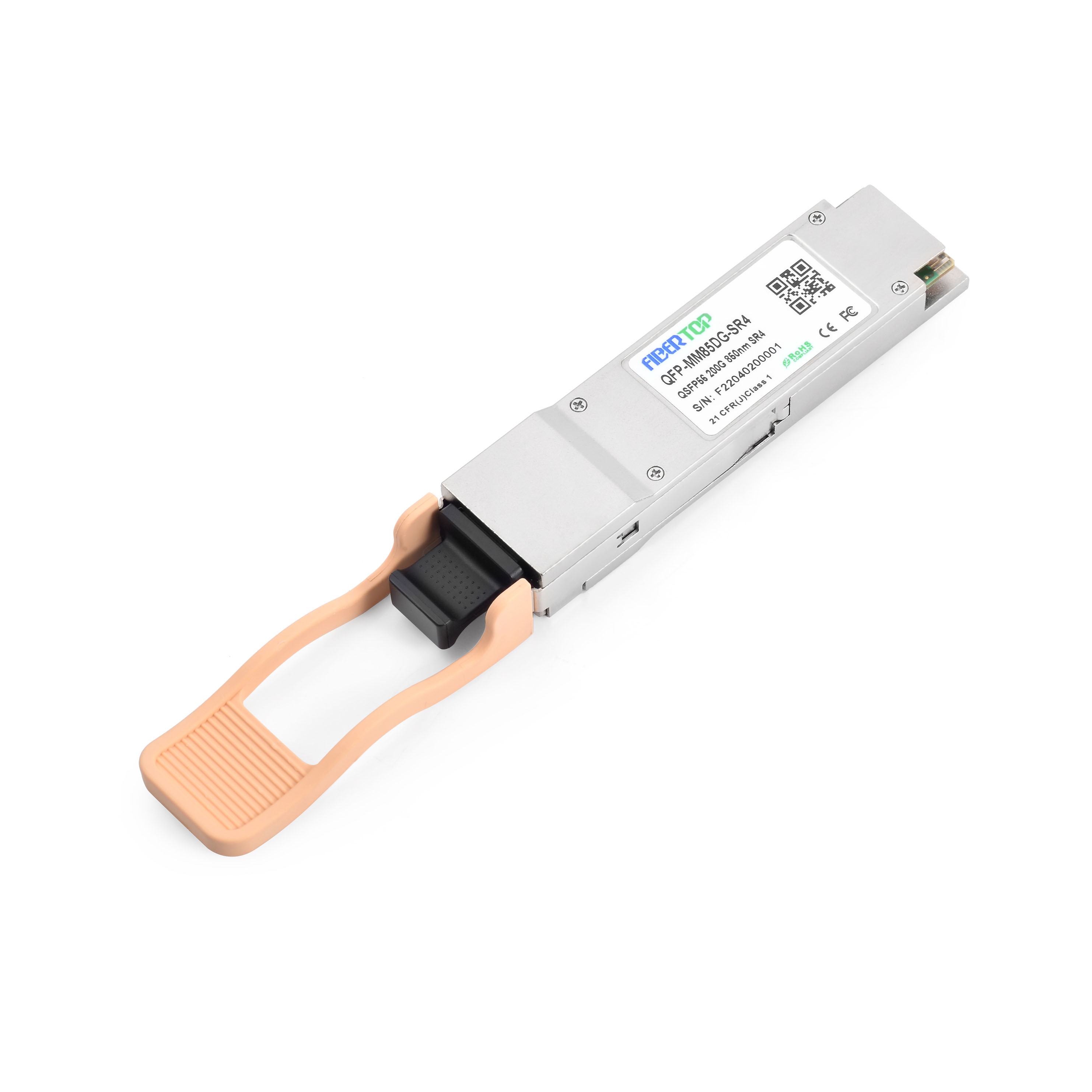 Совместимый трансивер QSFP56 200 Гбит/с для MELLANOX MMA1T00-HS, многорежимный трансивер 100 м MPO