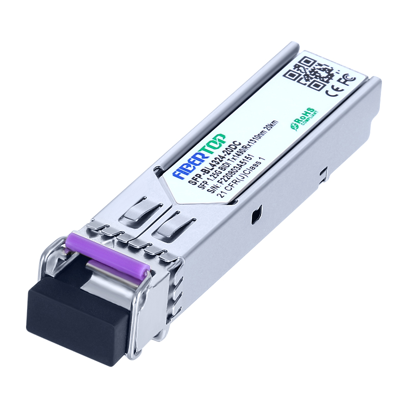Cisco® GLC-BX-D-совместимый приемопередатчик 1000Base-BX SFP (SMF, 1490nmTx/1310nmRx, 20 км, LC, DOM)